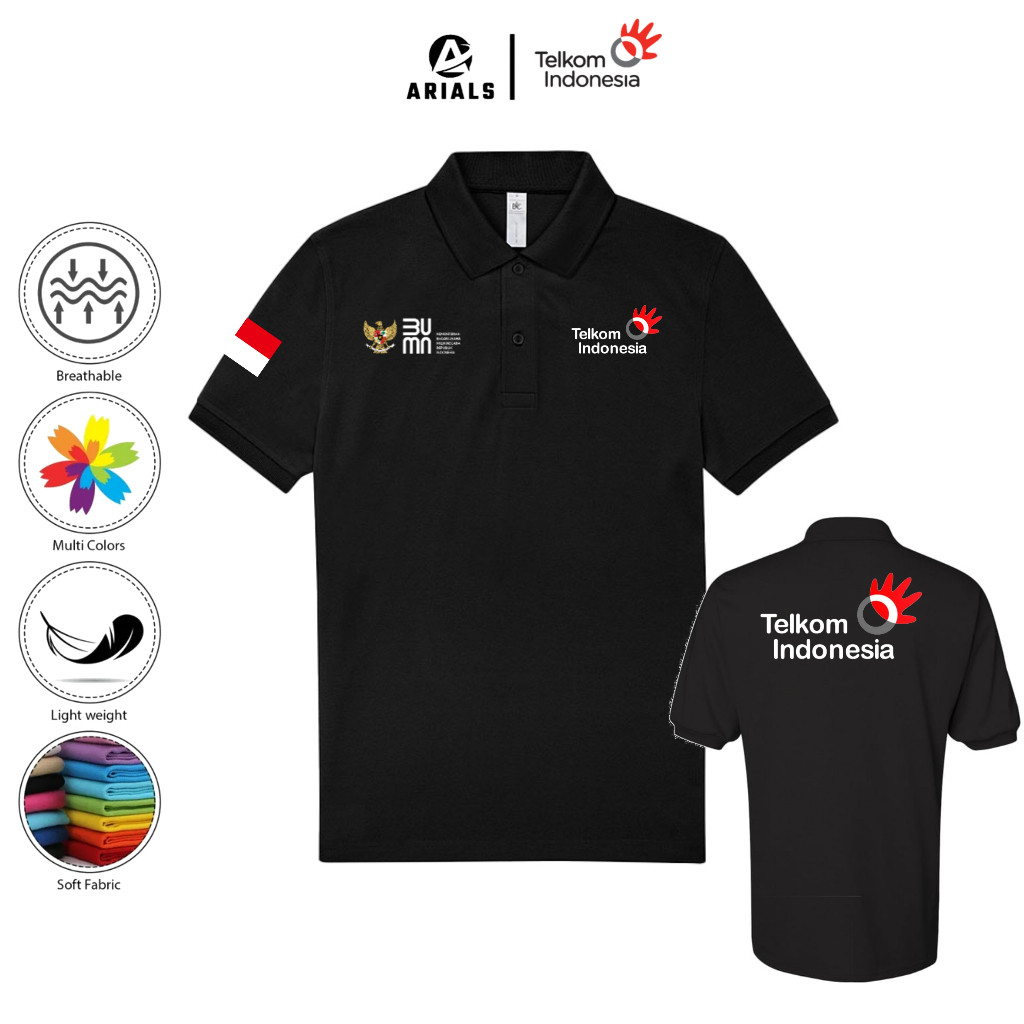 Arials Polo shirt Baju Kaos Kerah Telkom Indonesia BUMN