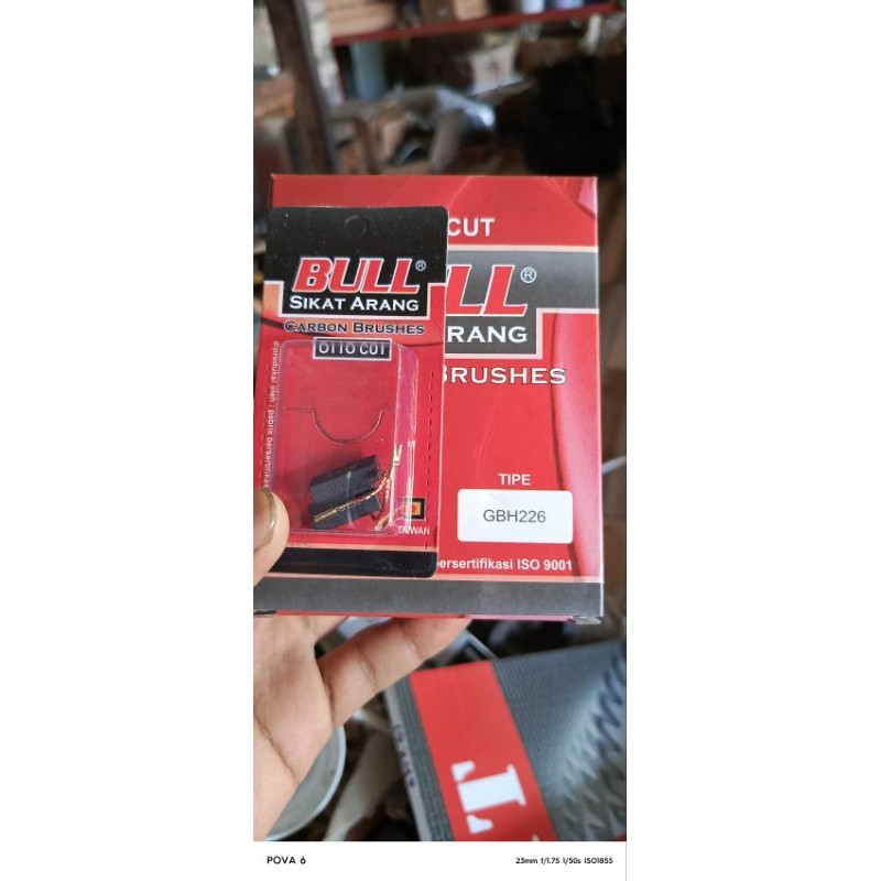 Arang carbon brush bull GBH226 for mesin bor rotary hammer bobok beton bosch 1 set