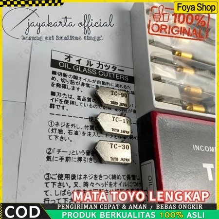 Alat pemotong kaca toyo Tc 90 Tc 30 Tc 17 Mata pisau potong kaca alat potong kaca original mata pisa