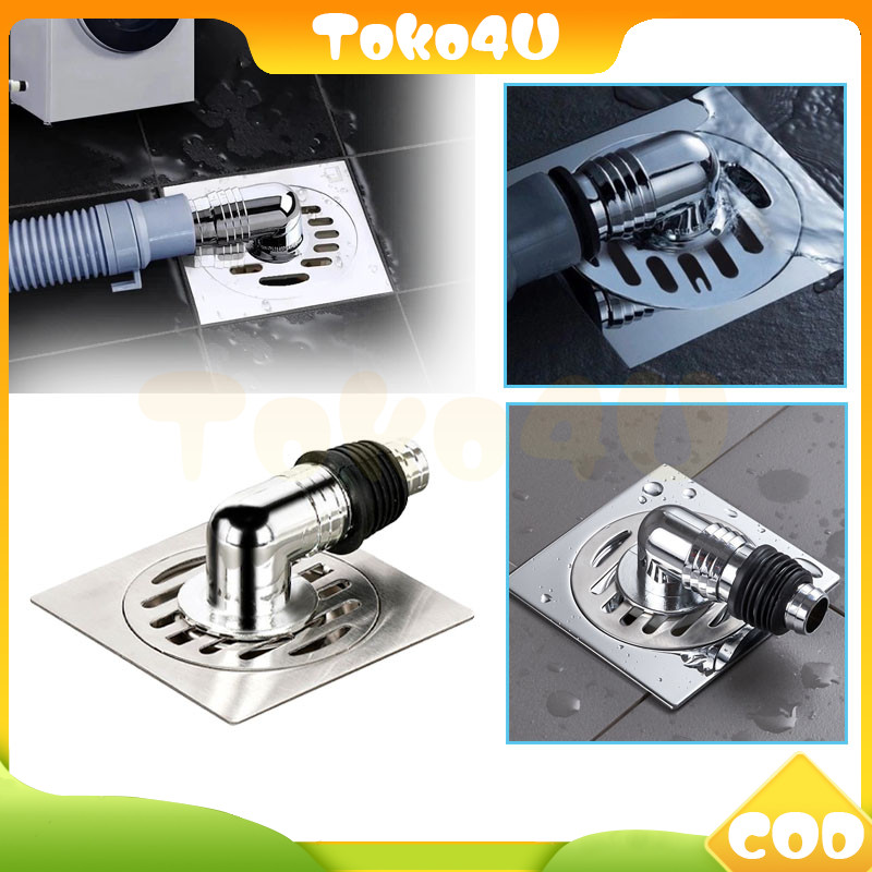 floor drain stainless+ konektor/floor drain stainless mesin cuci full set /floor drain mesin cuci st
