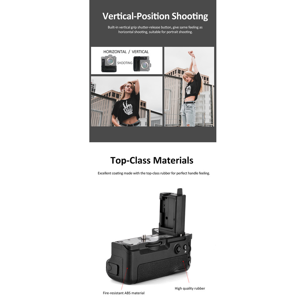 a7IV Vertical Grip VG-C4EM Battery Grip for Sony a9 II a7R4 a7M4 a7 IV Grip