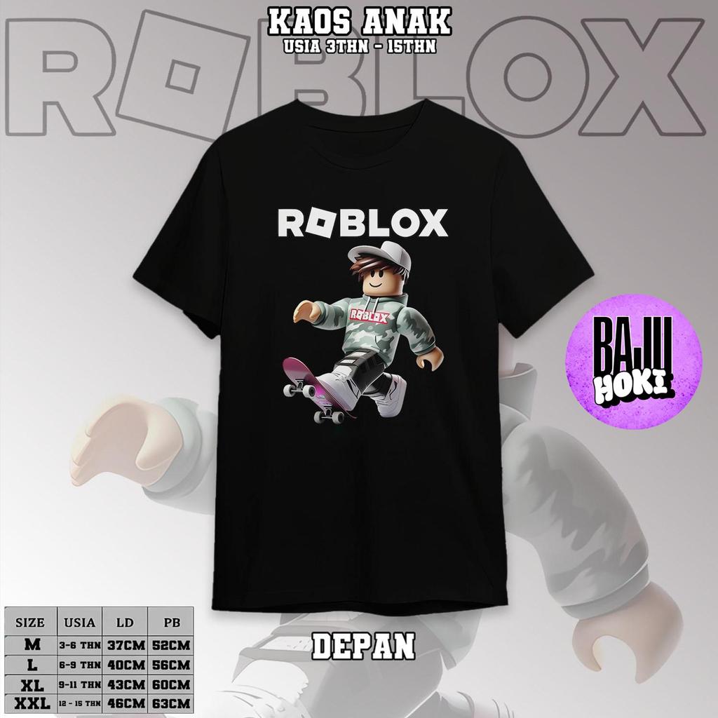 Baju Hoki - Kaos Anak Roblox - Tshirt Anak Roblox - Baju Anak Roblox