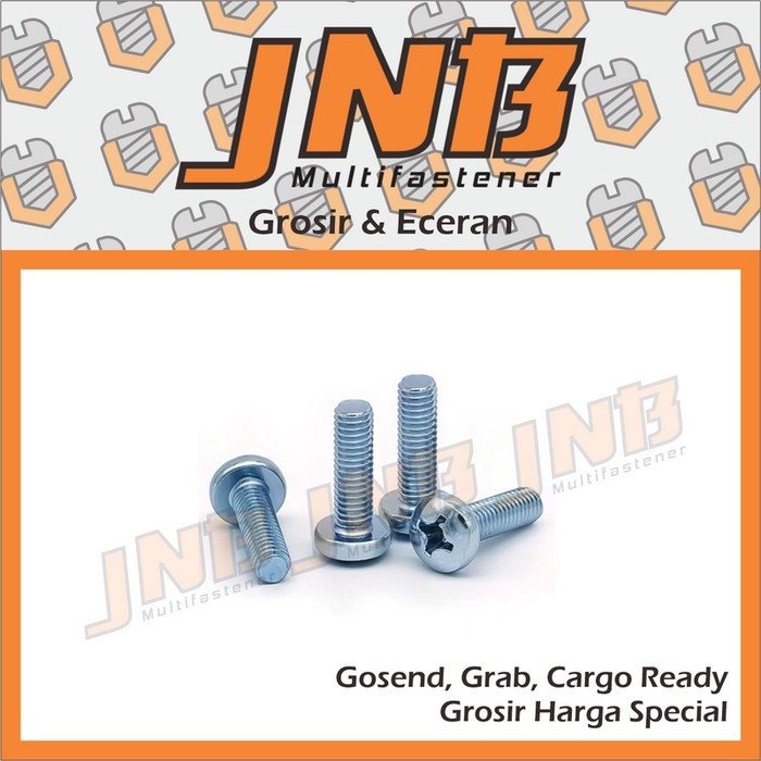 Baut JP M 6 x 100 Baut Philip M6 x 100mm Kepala Obeng +