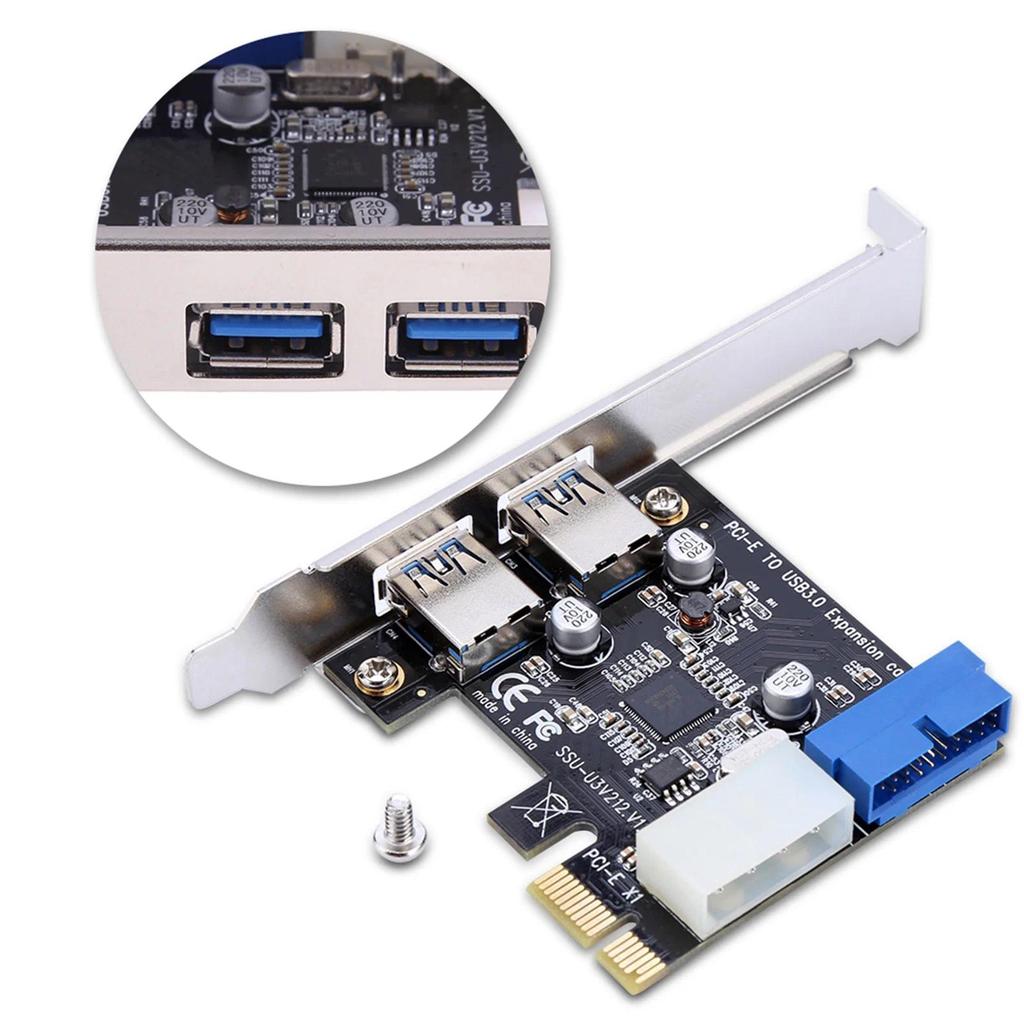 USB PCI e Adapter 2 Port USB 3.0 PCI e Adapter Card PCI-e to USB3.0 Converter Controller PCI-e USB3 