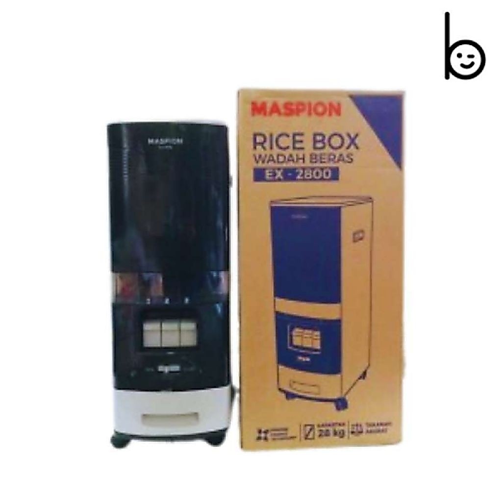 Rice Box Maspion Ex 2800 / Tempat Menyimpan Beras 28 Kg Maspion Ex 2800 / Tempat Beras Maspion