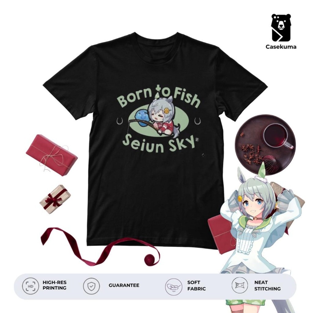 Seiun Sky Kaos Casekuma , Horse Girl Merchandise , Pretty Derby Tee Anime Game Pakaian Uma Otaku Fas