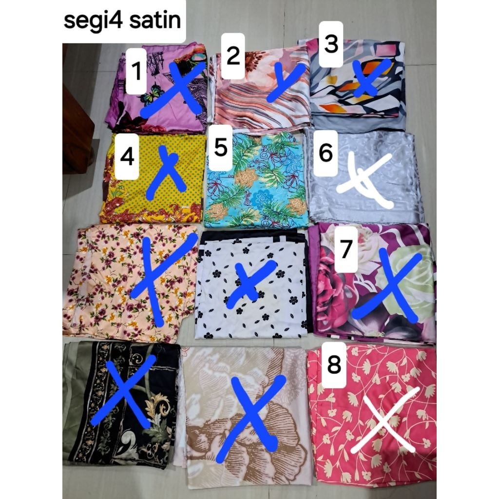 Preloved jilbab segi4 satin/jilbab satin murah/jilbab