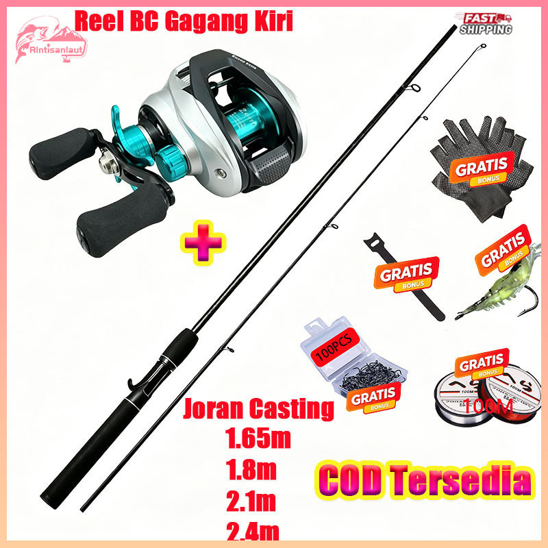 Paket Joran Casting Carbon + Reel Baitcasting Zorro Zeus Kualitas Premium Untuk Pemula Dan Pemancing