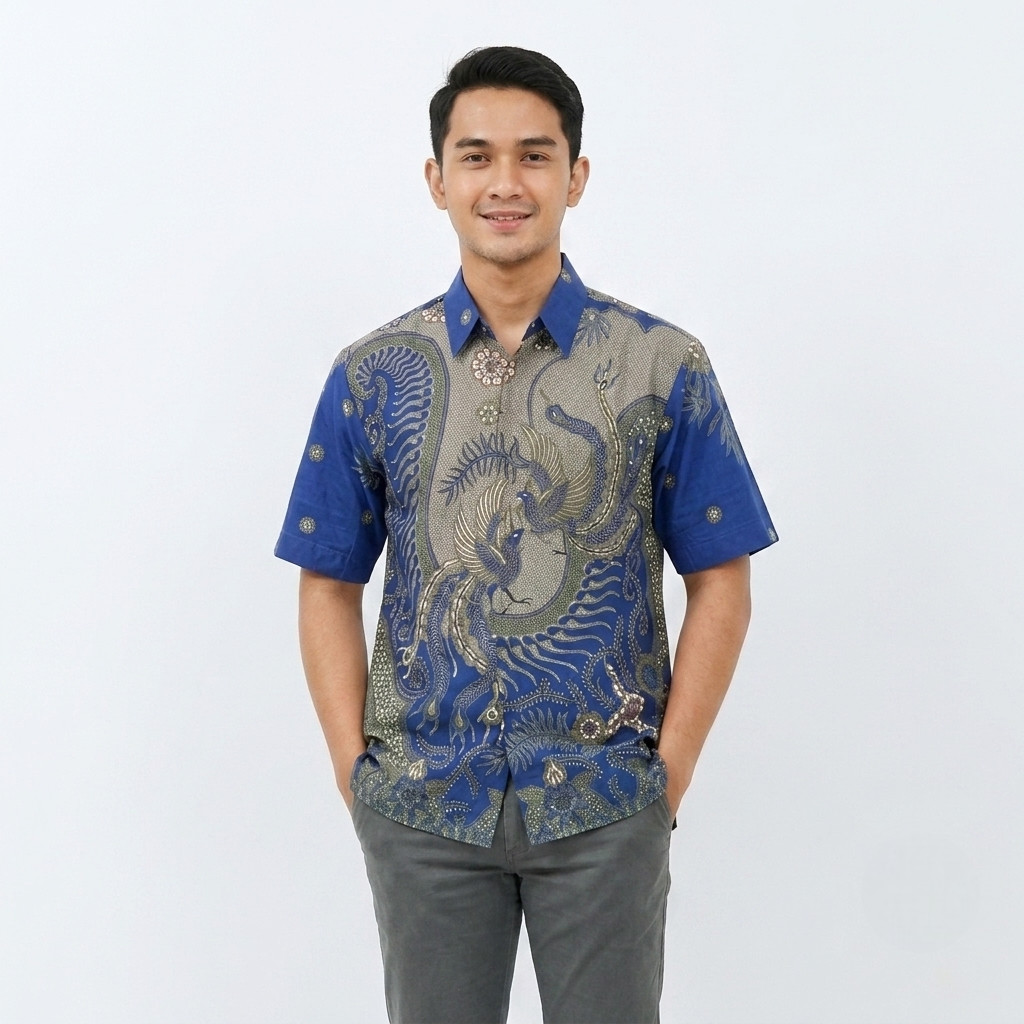 MARGARIA BATIK - Kemeja Arjuna - Kemeja Batik Pria Lengan Pendek - Bahan Katun Premium