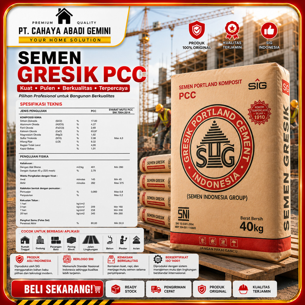 SEMEN GRESIK 40KG 1/2DO | 1DO