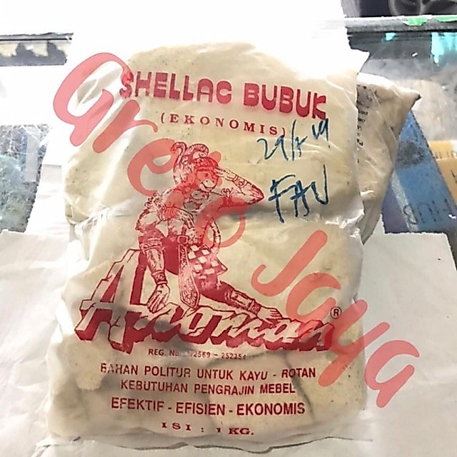 ( 1 Kg ) Shellac Shellak Sherlak Sirlak Serlak Bubuk Emping Anoman