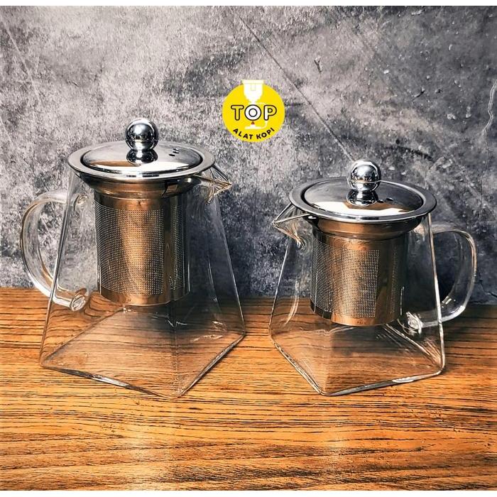 Teko kaca tea maker keren antik alat seduh teh 350ml - 350ml