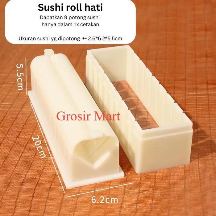 Cetakan Sushi Gulung Roll Motif Bulat Kotak Hati Roll Cetakan Sushi Maker Otomatis Praktis Set - Sus
