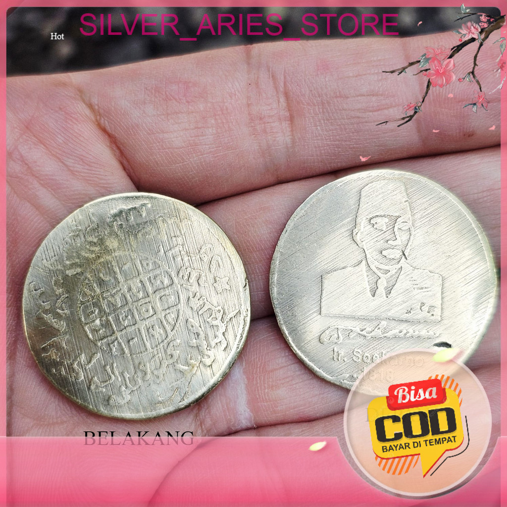 Silver Aries. Koin Emas Kuno Soekarno / Koin Antik Sukarno Warna Emas