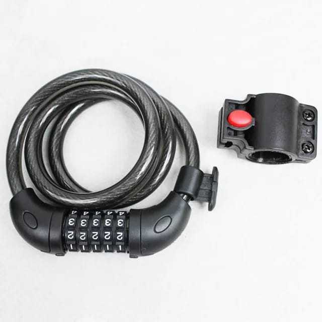 Foto Gembok kunci pengaman kombinasi 5 digit padlock Sepeda Pagar 1.2m