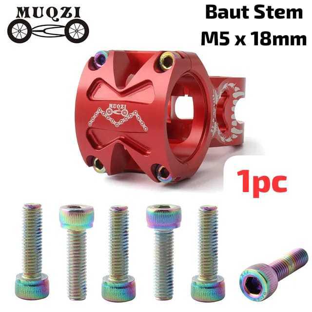 Foto Baut Stem Rainbow Pelangi M5 x 18 mm Bolt Bottle Cage
