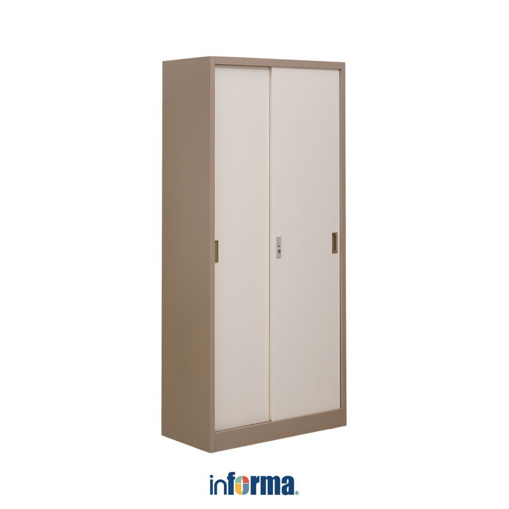 NEW !!! Informa Kiev Lemari Arsip Kantor Metal Slide - Cokelat Muda Office Cabinet Lemari Arsip