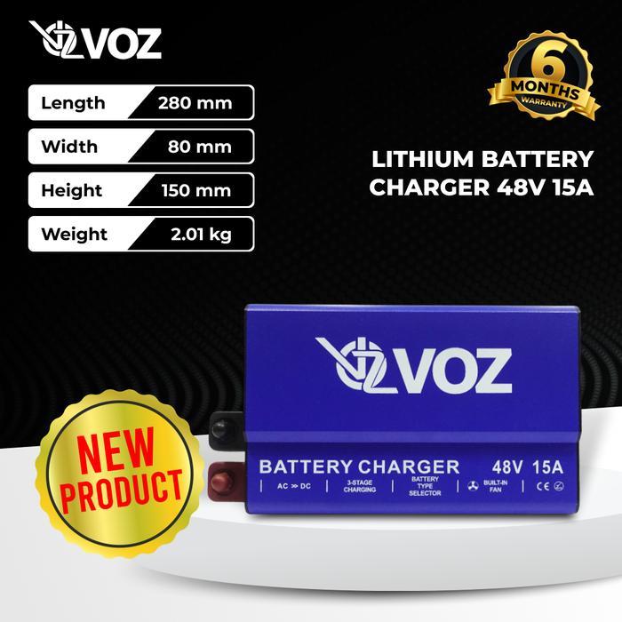 VOZ LITHIUM BATTERY CHARGER 48V 15A | VOZ LITHIUM CHARGER 48V 15A | SMART CHARGER