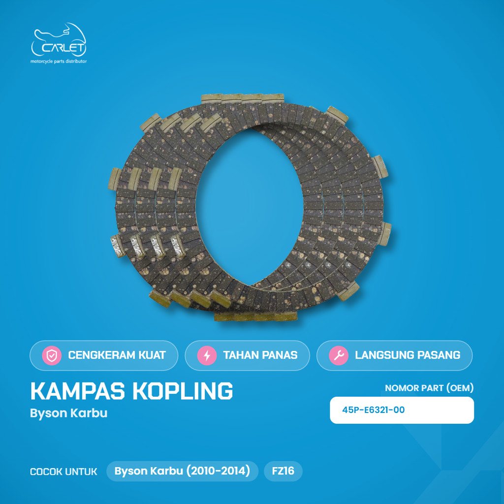 NOXPIT Kampas Kopling Byson Karbu FZ16 45P-E6321-00