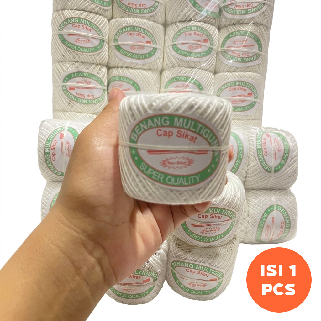 TALI BENDERA PLASTIK MERAH PUTIH / TALI BENANG KASUR / TALI RAMI PUTIH / TALI BANGUNAN