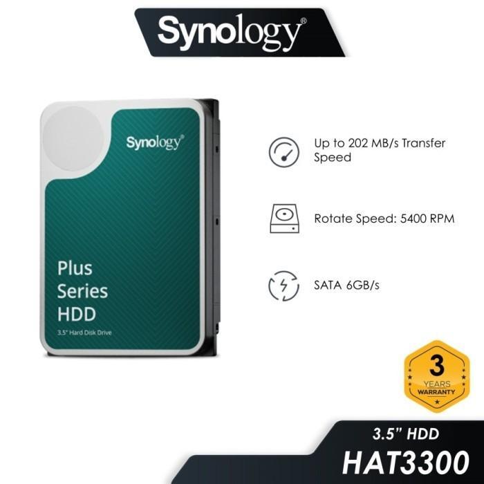 Synology HAT3300-6T 6TB - HDD Harddisk 3.5 Inch SATA Plus Series NAS
