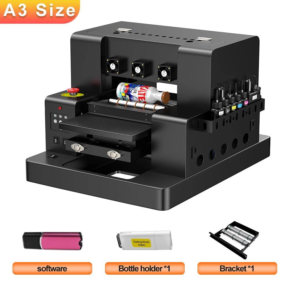 A3 UV Printer Impresora L805 UV DTF Printer Machine UV Flatbed Printer For Bottle Wood Metal A4 UV P