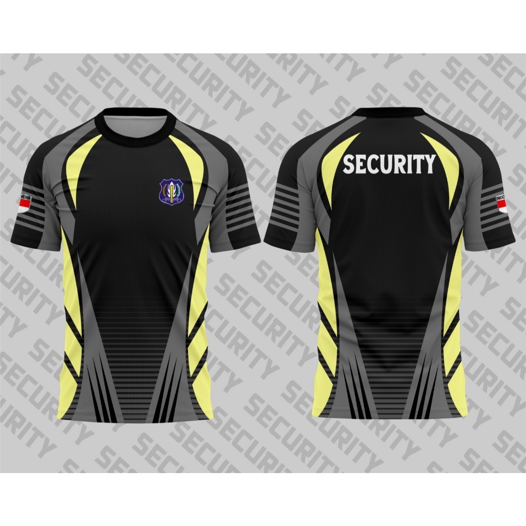FIGT-JERSEY SATPAM TERBARU 2025/ /JERSEY KAOS SECURITY HITAM /SERAGAM SATPAM HITAM / KAOS SECURITY P