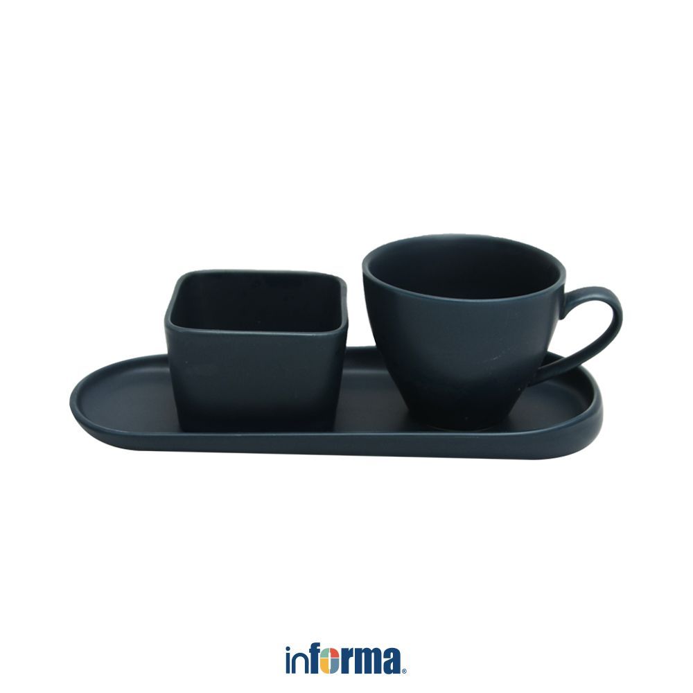 Informa Appetite Solar Cangkir Dengan Mangkuk Set 2 pcs Tea Set Cangkir Mangkuk Nampan Saji Cup Bowl