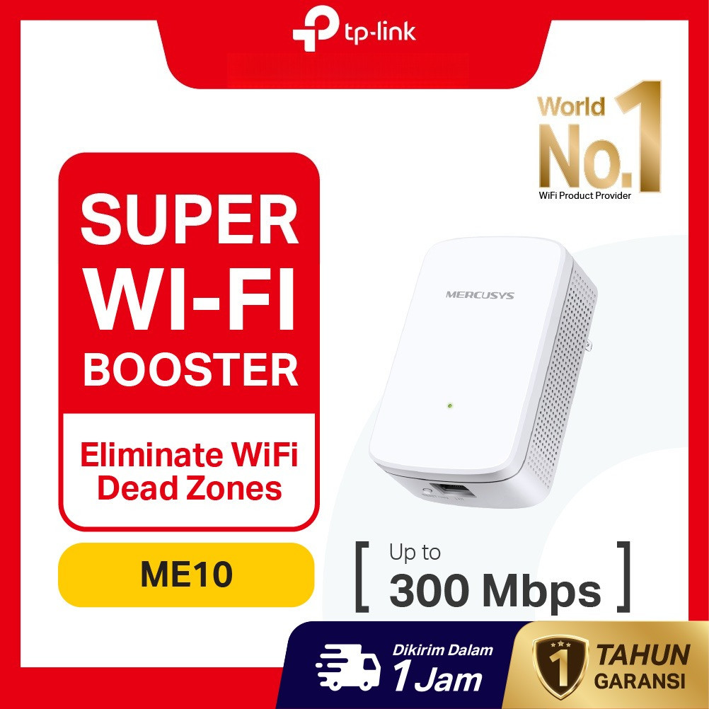 TP-Link | Mercusys ME10 | Wifi Extender | Wifi Range Extender TP-Link | Wi Fi Repeater | Penguat Sin