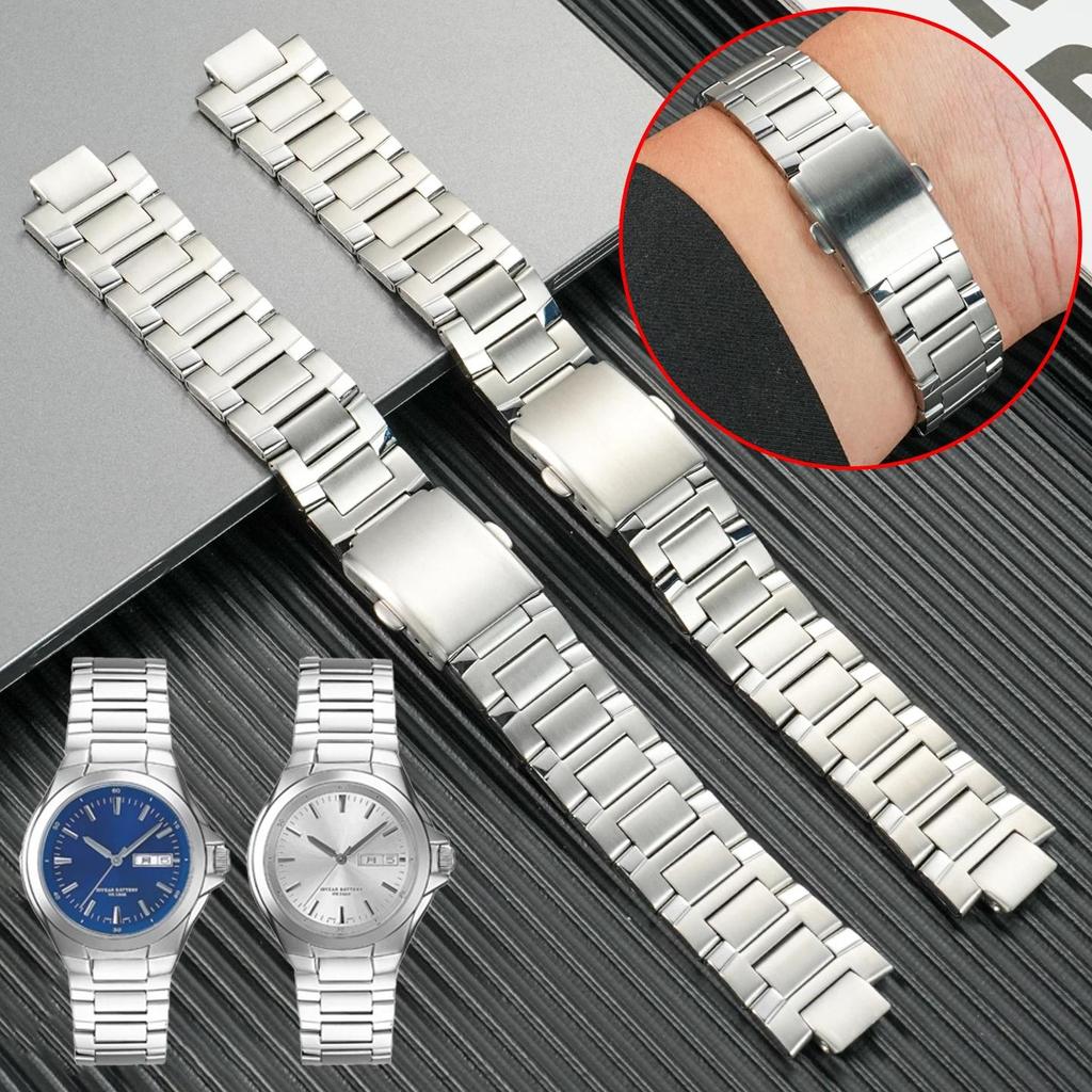 MTP-1228 Stainless steel watchband For Casio MTP-1228DJ special Convex interface Solid metal Bracele