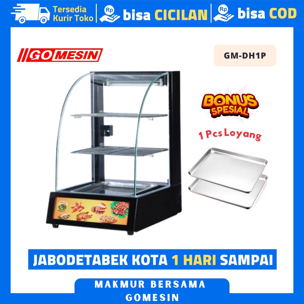 SHOWCASE WARMER FRIED CHICKEN GOMESIN GM-DH1P ETALASE PENGHANGAT MAKANAN AYAM FRIED CHICKEN