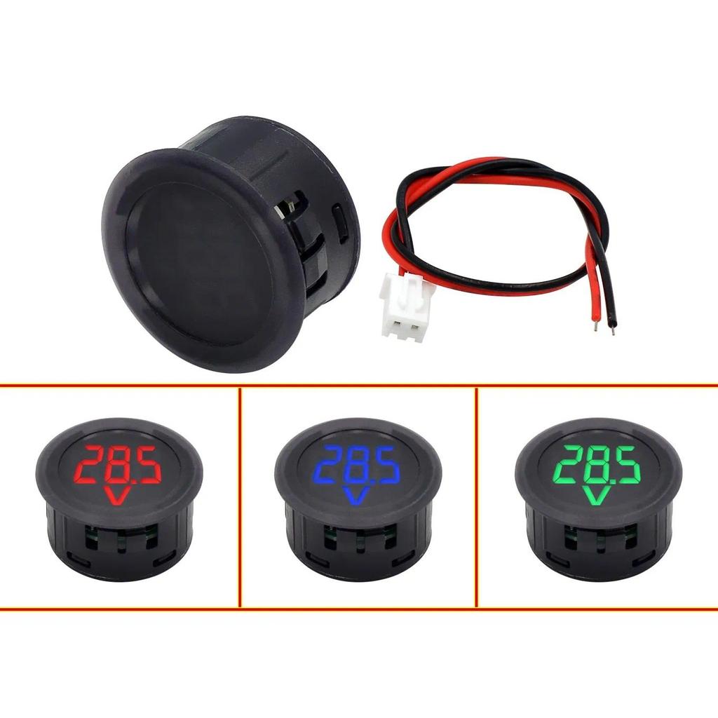 DC5-100V gital Voltmeter LED gital splay Circular Voltmeter Car Voltage Current Meter Volt Detector 