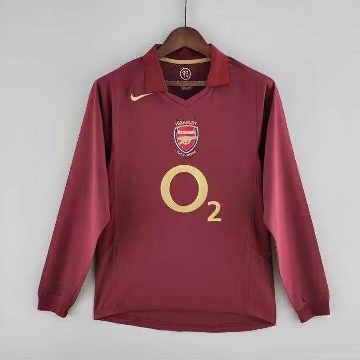 2005-06 Arsenal Home Retro Jersey Lengan Panjang