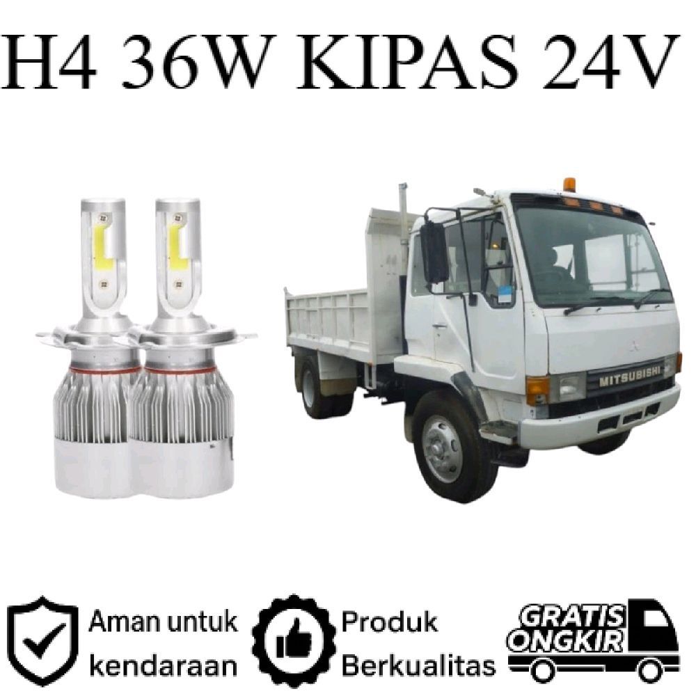 Lampu utama LED H4 24V MITSUBISHI FUSO FM515 Fuso FM Kotak