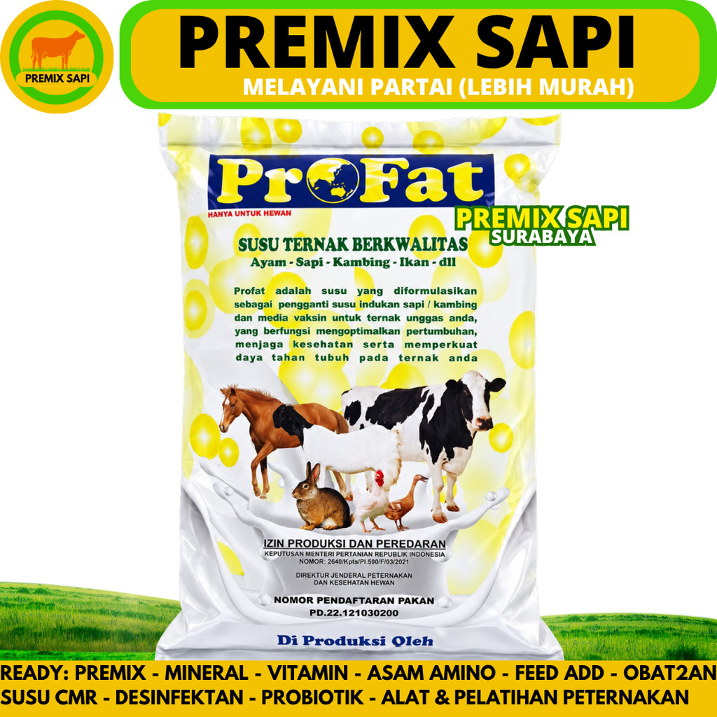 SUSU HEWAN PROFAT 1 KG - Susu Profat kambing - Susu Hewan Ternak untuk Sapi Kambing Ikan Ayam