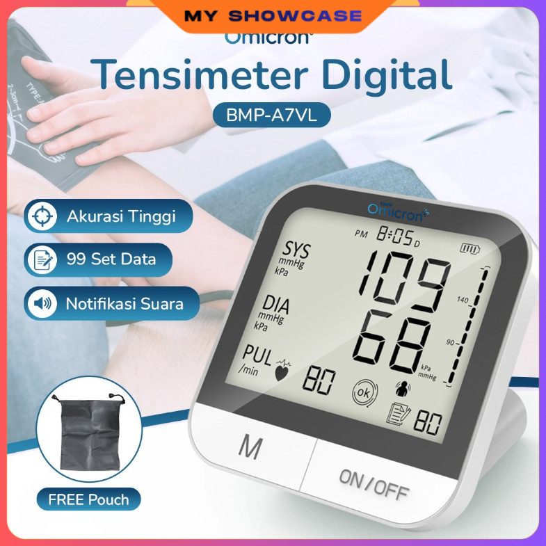 TaffOmicron Tensimeter Digital Pengukur Tekanan Darah English Voice - BMP-A7VL