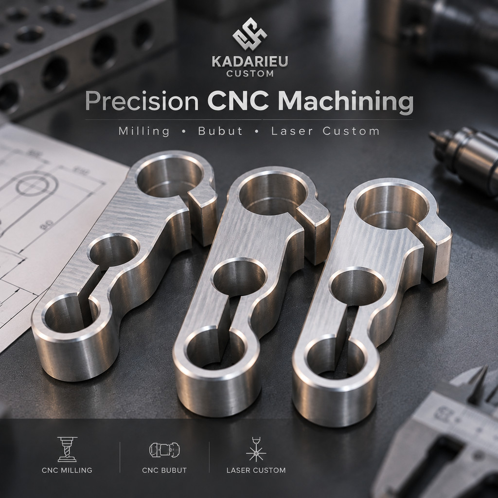 KC CNC Custom Part Cutting Milling Bubut Vaporblasting / Jasa Custom CNC Milling Bubut