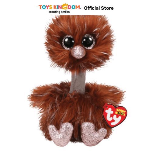 Toys Kingdom TY Boneka Hewan Beanie Boos Orson Brown Ostrich M Toys Kids Toy Boneka Karakter Doll Ma