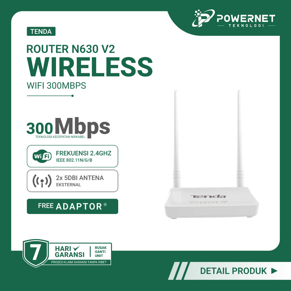 Tenda N630 V2 & N300 HA210 Wireless Router WiFi 300Mbps Access Point Bekas Bonus Adaptor