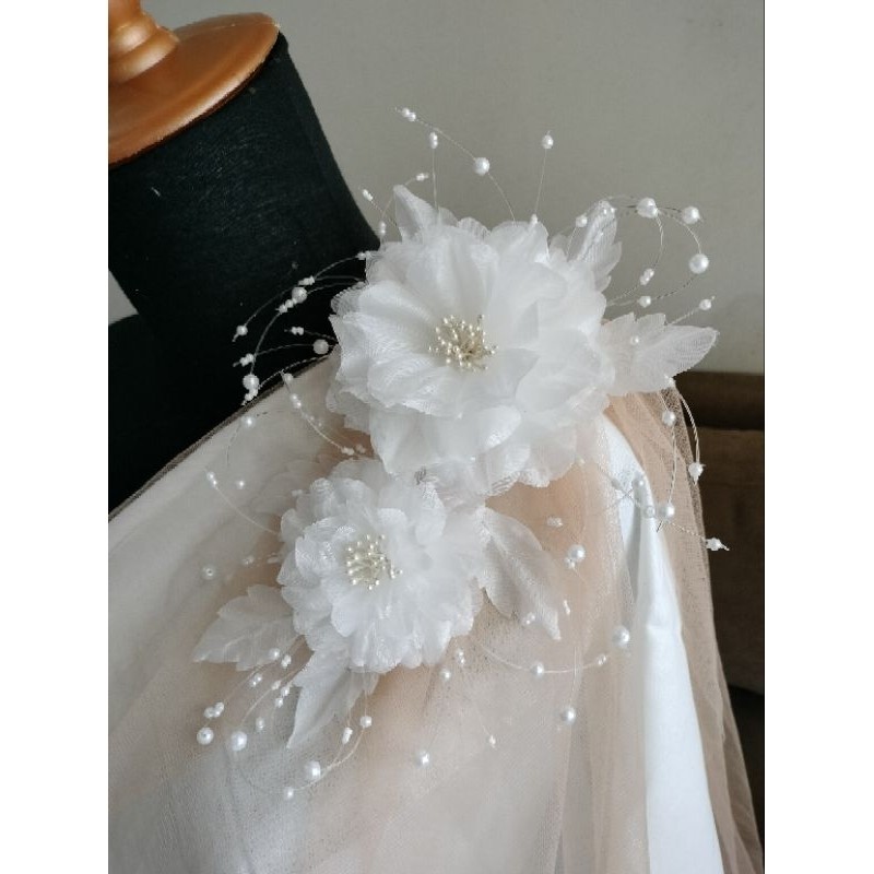 MURAH  Bros bunga bahu / korsase aksesoris pengantin/ kebaya pesta/ hiasan pundak/ hiasan bunga sele