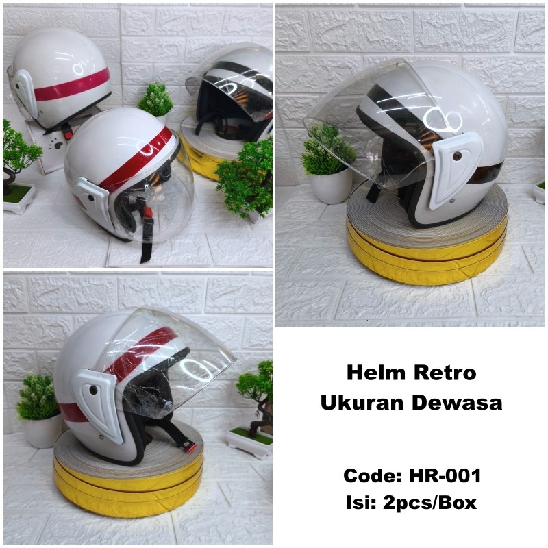 TERLARISSS DH Bukittinggi - Helm Retro Classic Polosan