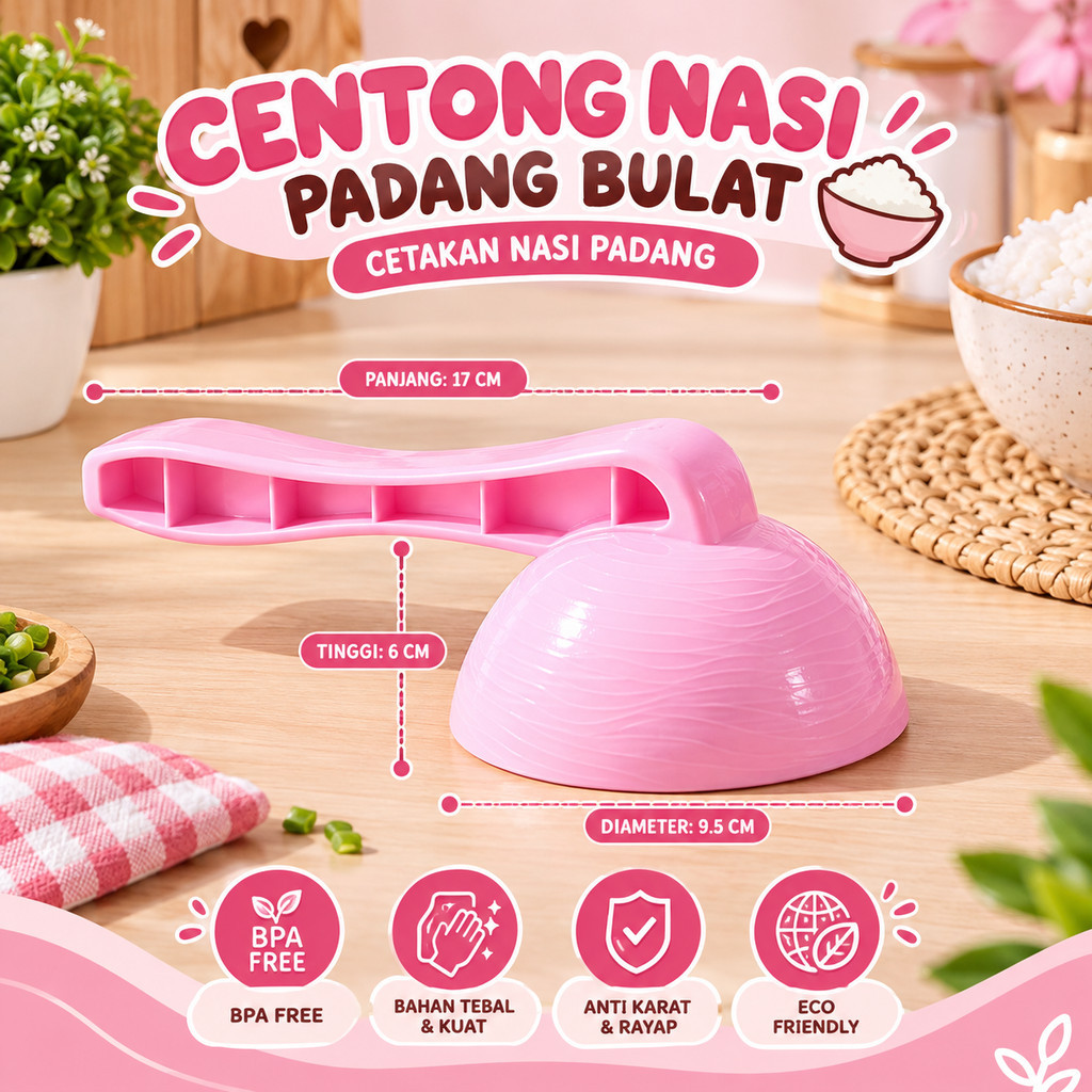 centong nasi padang / centong nasi bulat mangkok / rice mould ladle mamiku Cetakan Nasi / Centong Na