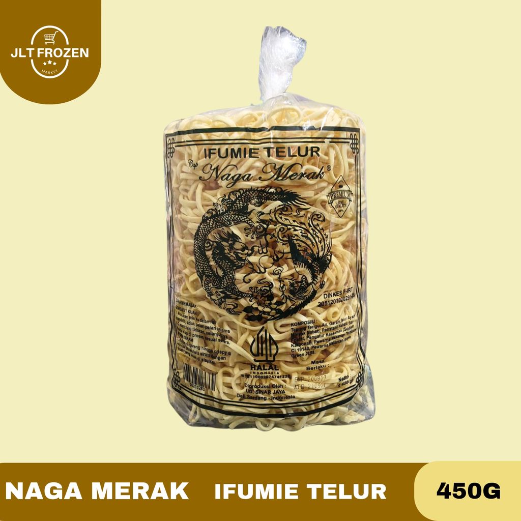 Ifumie telur Cap Naga Merak 450g / ISI 5 / Mie Telor / Goreng / Kuah / Original / kenyal / HALAL