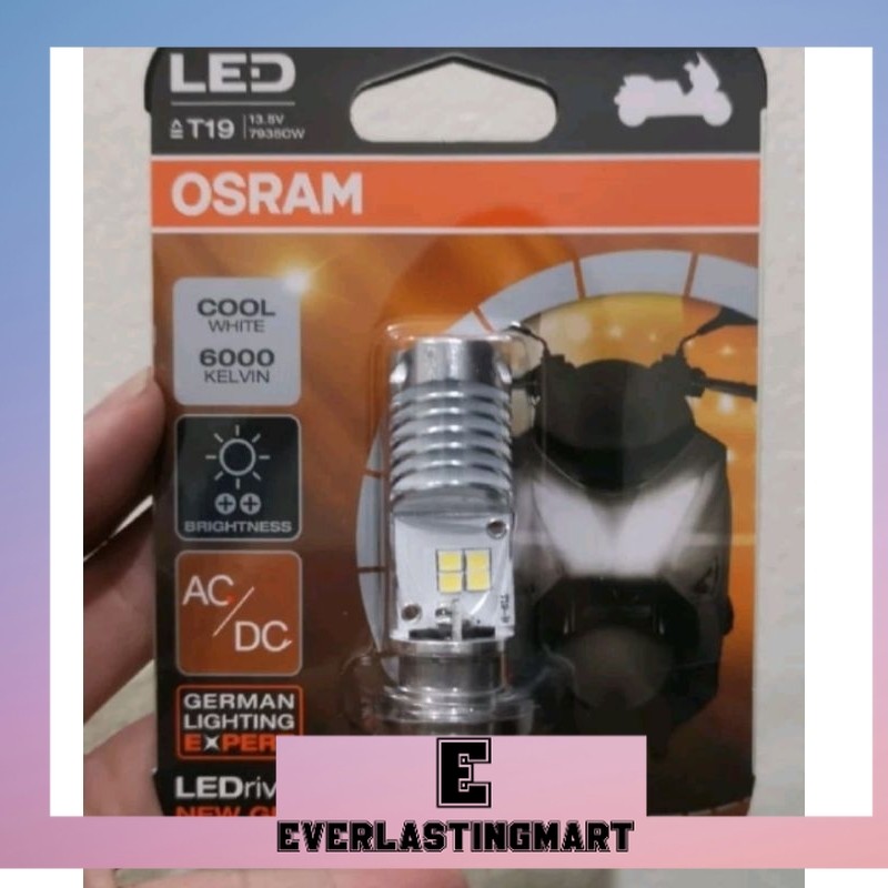 OSRAM LAMPU T19 H6 LED DEPAN MOTOR OSRAM 12V PUTIH TERANG 6000K   HI LOW OSRAM LED Driving HL New Ge