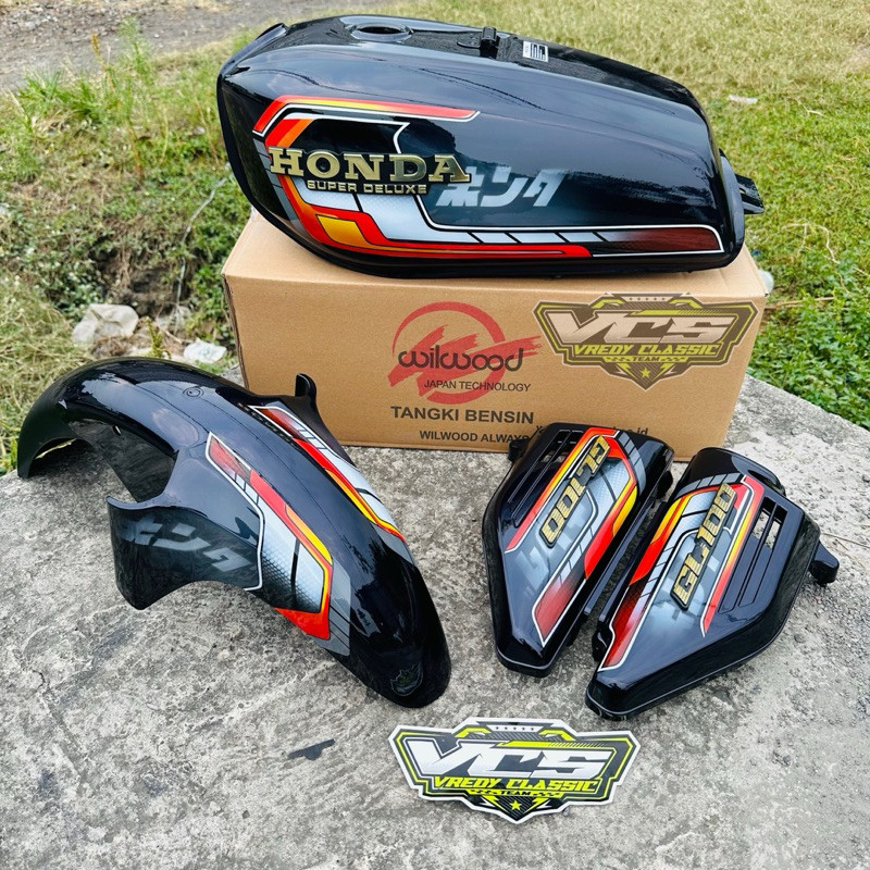 TENGKI GL100 PRES WILWOOD CAT JAPAN HITAM lembayung set tempong aki set slebor leo TANGKI TENGKI GL1