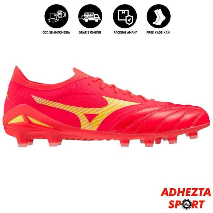 PROMO  (BISA COD) Sepatu Sepak Bola Anak Mizuno Morelia Neo 4 Beta SR4 Sergio Ramos Fiery Coral Blac