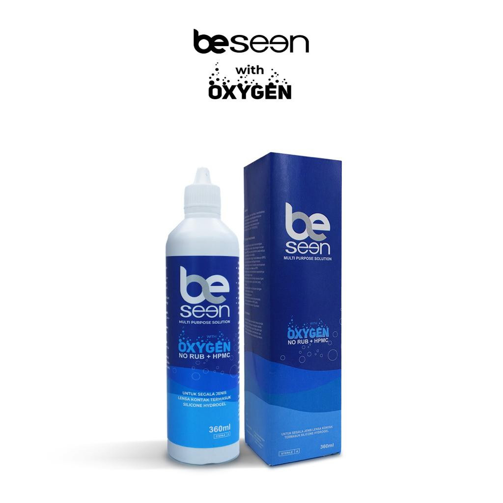 Cairan Softlens Be Seen 360 ML / Air Pembersih Softlens / BC Be Seen With Oxygen By Omega