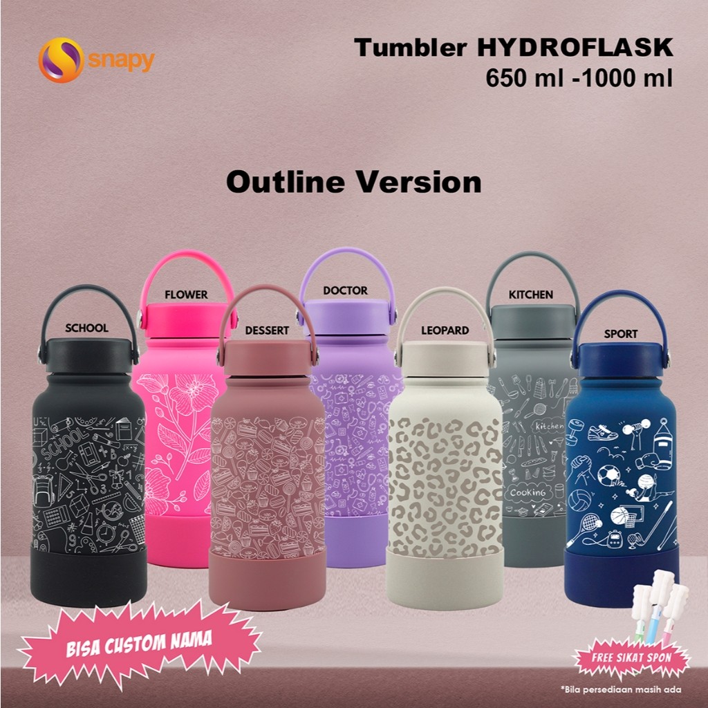 Zaza BOTOL MINUM TUMBLER AESTHETIC STAINLESS STEEL HYDRO CUSTOM