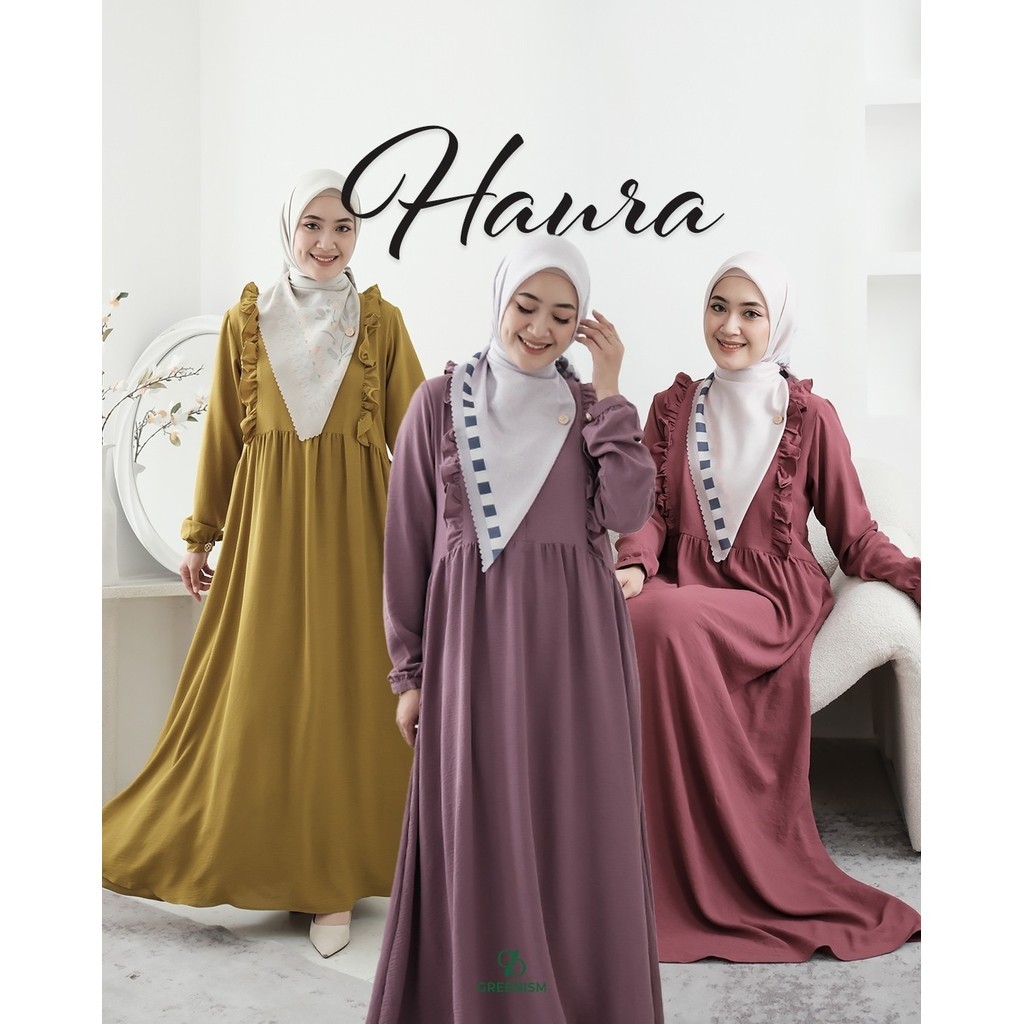 GREENISM - Haura Dress Crinkle PART 2  | Busui friendly Gamis Daily