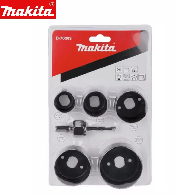 Holesaw Hole Saw Kit Set 6pcs Mata Bor Pelubang Kayu 6 pcs Makita
